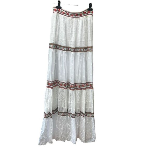 Anthropologie x Cecilia Prado Lori Tiered Maxi Skirt Medium new boho Gypsy - Picture 3 of 9